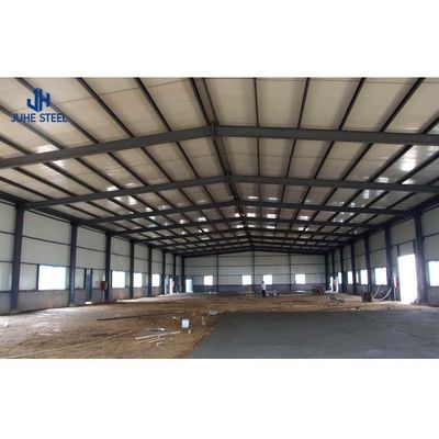 1000 Meter persegi Prefabrikasi Struktur baja siap pakai Gedung gudang untuk pabrik makanan