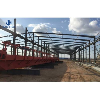 1000 Meter persegi Prefabrikasi Struktur baja siap pakai Gedung gudang untuk pabrik makanan