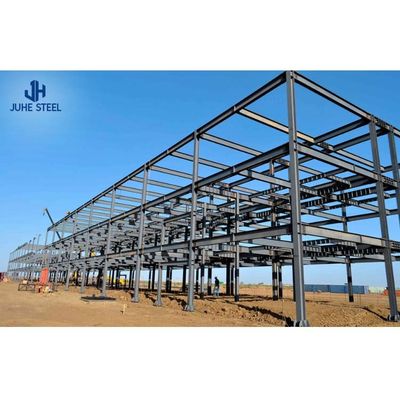 1000 Meter persegi Prefabrikasi Struktur baja siap pakai Gedung gudang untuk pabrik makanan
