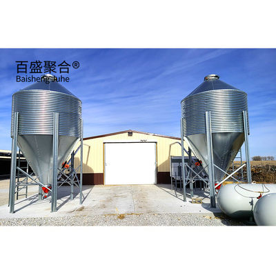 Multi Lantai Besar Skala Chicken Coop Shed Farm House Gudang dengan Aluminium Alloy Jendela