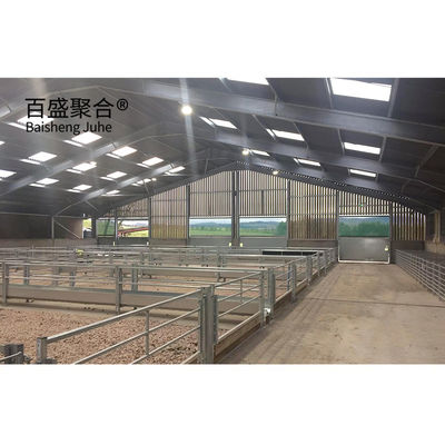 Aluminium Alloy Window Prefab Steel Konstruksi Bangunan Pertanian untuk Gudang Sapi
