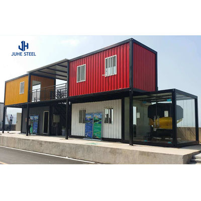 Hotel Flat Pack Container House Prefab 20ft Mobile Foldable Slide Out Struktur Baja