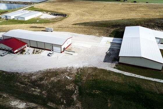 Struktur Baja Prefab Bangunan bengkel tinggi untuk kompetisi standar AiSi