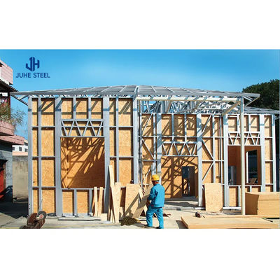 Galvanized Fast Install Light Villa Prefabrikasi Rumah Kontainer untuk Hidup Populer