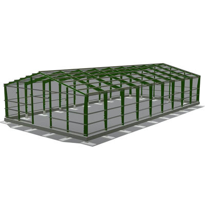 Apex Roof Prefab Metal Garden Shed untuk Struktur Baja Karbon Rendah Q235B/Q345B