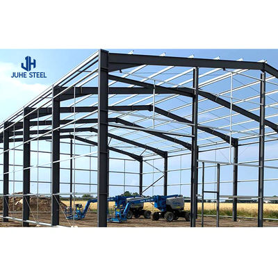 Apex Roof Prefab Metal Garden Shed untuk Struktur Baja Karbon Rendah Q235B/Q345B