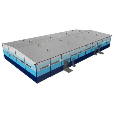 Baja Karbon Rendah Q235B/Q345B Bangunan Struktur Baja Frame Entrepot Portable Warehouse