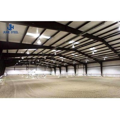 Q235 Q355B Metal Industrial Light Steel Structure Workshop dengan jendela paduan aluminium