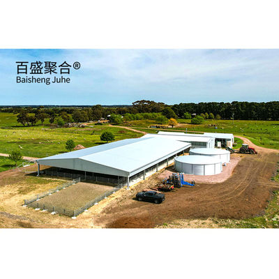 Pertanian Baja Struktur Baja Prefab Peternakan Kambing Pengungsian Kambing Rumah dengan balok H