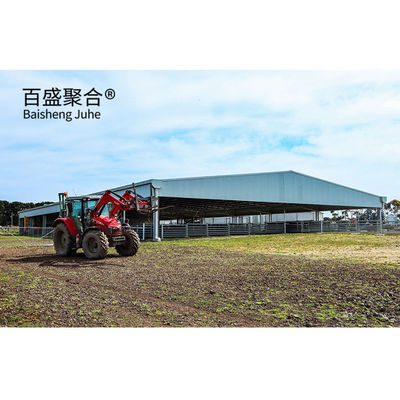 Pertanian Baja Struktur Baja Prefab Peternakan Kambing Pengungsian Kambing Rumah dengan balok H