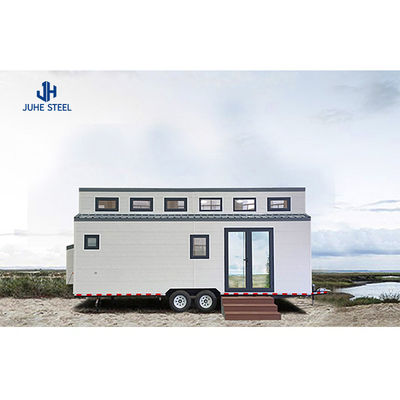 Rumah Prefab CAD / 3D Warna Disesuaikan untuk Bangunan Kontainer Dua Lantai Modern Mewah