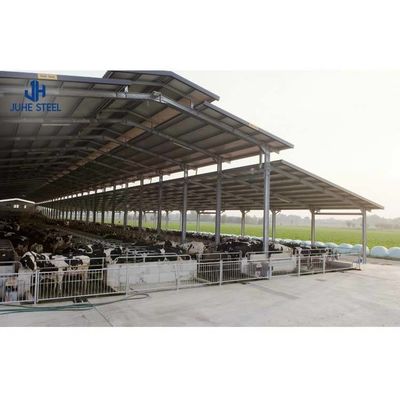Roller Door Prefabricated Steel Structure Rumah sapi untuk kandang unggas