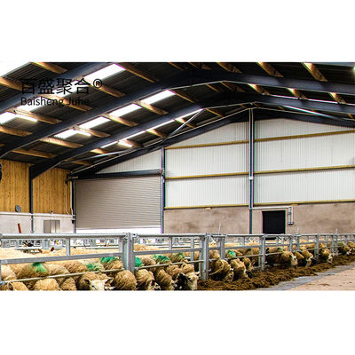 Hot Dip Galvanized Prefabricated Sheep Shed Bangunan untuk menahan cuaca buruk