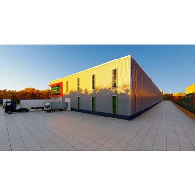 Persyaratan Klien Dipenuhi Lokakarya Prefab Self Storage Bangunan Logam dengan Jendela PVC