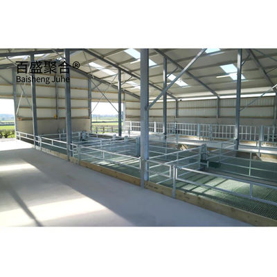 Pengelasan Prefabrikasi H Balok Bangunan Struktur Baja Untuk Kambing Domba kandang Sapi/Peternakan Sapi