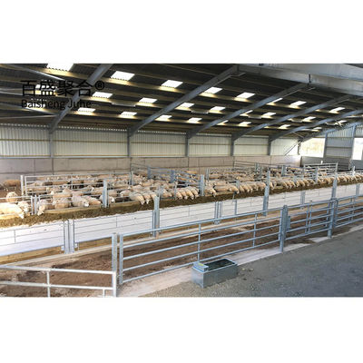 Hot Galvanizing Struktur Baja Gudang Sapi dengan Warna Khusus dan Standar ASTM
