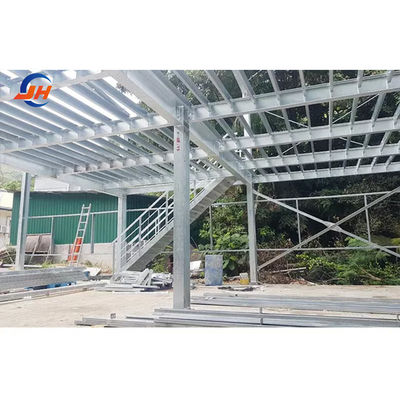 Bangunan baja berbentuk H yang solid Bangunan gudang besi prefabrikasi