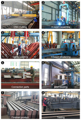 Q345 Q235 Bangunan gudang struktur baja untuk industri baja ringan