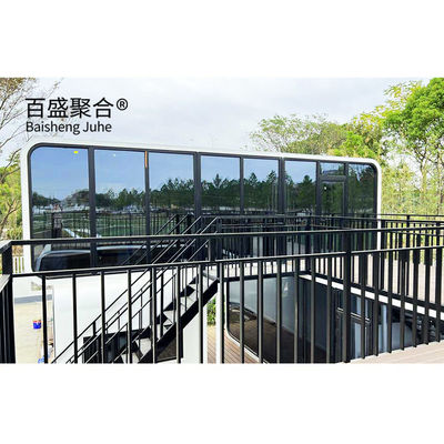 Villa 20ft 40ft Outdoor Modern Populer Rumah Prefab Rumah Kecil Mobil Rumah Kerja Kantor Pod Apple Cabin