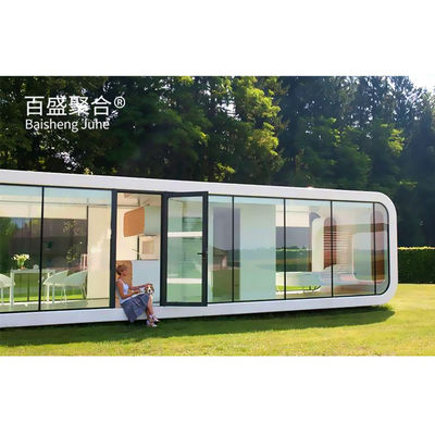 Villa 20ft 40ft Outdoor Modern Populer Rumah Prefab Rumah Kecil Mobil Rumah Kerja Kantor Pod Apple Cabin
