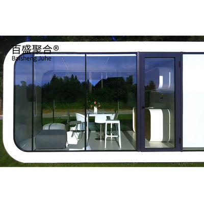 Villa 20ft 40ft Outdoor Modern Populer Rumah Prefab Rumah Kecil Mobil Rumah Kerja Kantor Pod Apple Cabin