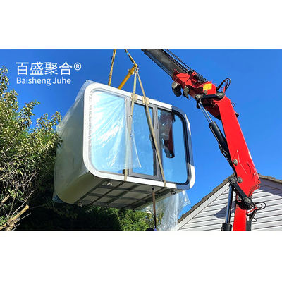 Custom Modern Steel Portable Space Capsule House dengan Dapur Prefab Container House 40ft