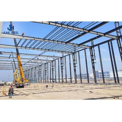 Bentuk H-bentuk baja solid balok utama Frame cepat memasang Struktur baja Gedung gudang