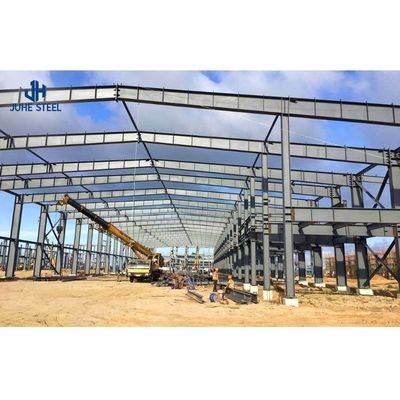 Juhe Industri Prefab Struktur Baja Lokakarya Berat untuk Hangar Gudang Terisolasi