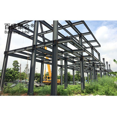 Q235Q345 Baja Karbon Rendah Struktur Baja Dua Lantai Gymnasium dengan Desain Gambar CAD