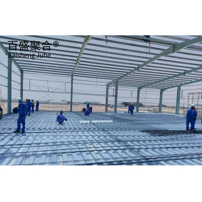 Q235Q345 Baja Karbon Rendah Struktur Baja Dua Lantai Gymnasium dengan Desain Gambar CAD