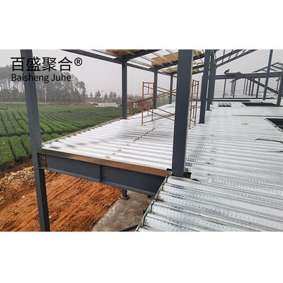 Q235Q345 Baja Karbon Rendah Struktur Baja Dua Lantai Gymnasium dengan Desain Gambar CAD