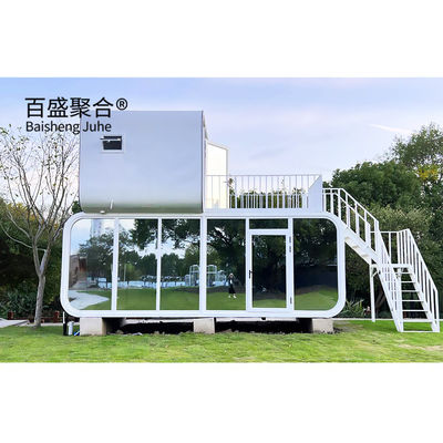 Rumah Kontainer Warna yang Disesuaikan untuk Hidup Modern di Luar Ruangan Apple Cabin Prefab House