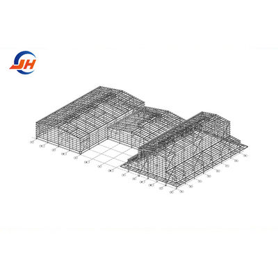 Konstruksi Baja Lukis Prefab Shed Bangunan Lokakarya dengan Aluminium Alloy Window