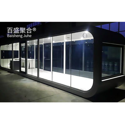 Kiosk House Apple 20Ft 40Ft Kerangka Baja Galvanis Luar Ruang Modern Kantor Prefab Pod Cabin