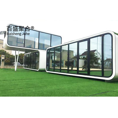 Kiosk House Apple 20Ft 40Ft Kerangka Baja Galvanis Luar Ruang Modern Kantor Prefab Pod Cabin