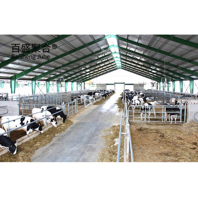 Modern Desain Struktur Baja Sapi Sapi Susu Peternakan Gudang Bangunan Dengan Balok Baja Balok H