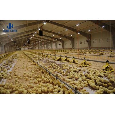 Hot Dip Galvanized Steel Structure untuk Broiler Chicken House Konstruksi