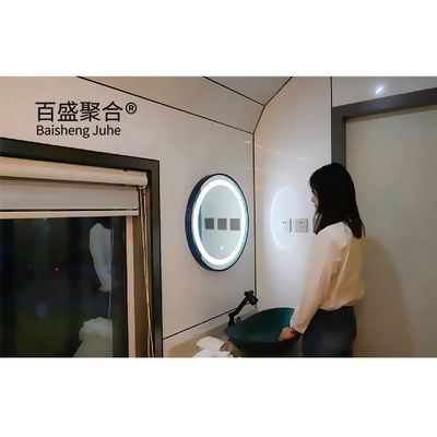 Rumah Kontainer Baja Rumah Kapsul Modular komersial dengan 2 kamar tidur dan dapur