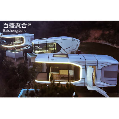 Rumah Kapsul Luar Angkasa Modular Modern dengan Kerangka Baja Galvanis
