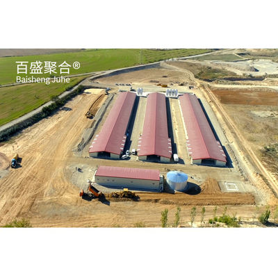 ISO9001 2008/CE/BV bersertifikat Rumah Pertanian Baja untuk Peternakan Sapi dan Unggas