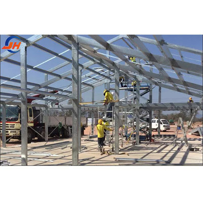 Fabrikasi Struktural Baja Konstruksi Galvanized Wide Span Prefab Hanger Warehouse