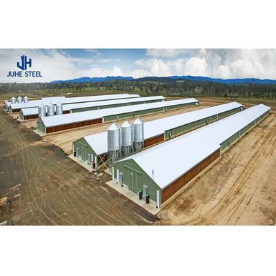 Custom Colors Steel Grade Prefabricated Chicken Farm Bangunan untuk Tujuan Ekonomi