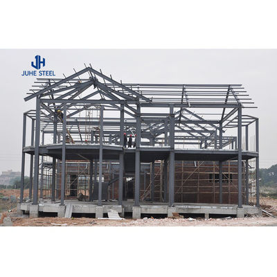 Q235Q345 Struktur Baja Rumah Prefab dengan Instalasi Cepat dan Bahan Karbon Rendah