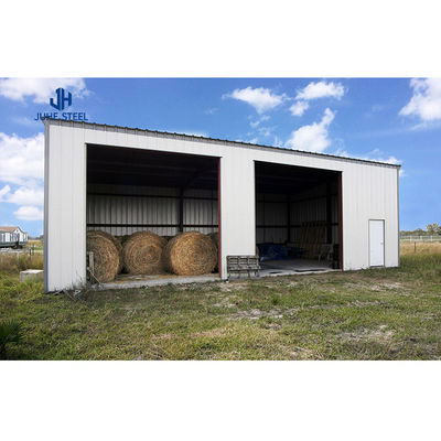Sliding Door Prefabricated Goat Farm Shed dengan Desain dan Single Steel Sheet Roofing
