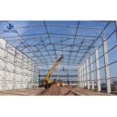 Standar GB yang tahan lama Q235B Q355B Bangunan baja prefabrikasi untuk bengkel gudang