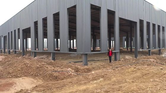 Jangkauan lebar pra dibangun cahaya I Beam Gedung Konstruksi dengan Aluminium Alloy Window