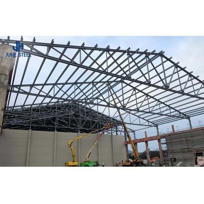 Baja Ringan Q355 Q235 Frame Prefab Struktur Baja Hangar Untuk Gudang Rumah bengkel