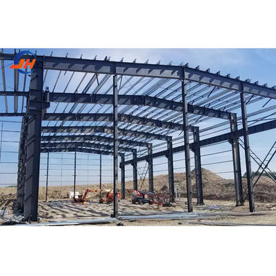 Baja Ringan Q355 Q235 Frame Prefab Struktur Baja Hangar Untuk Gudang Rumah bengkel