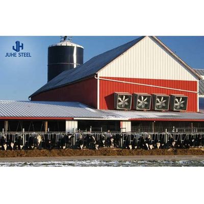 Toleransi yang kokoh ± 1% ASTM Standard Livestock Shelter for Dairy Farm Cattle and Goat Shed
