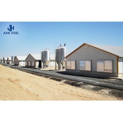 Struktur baja prefabrikasi Tinggi kandang ternak 2-10 meter untuk rumah peternakan babi